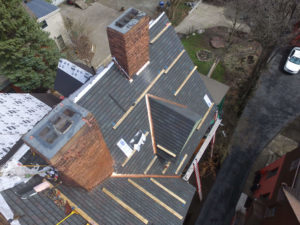 birds eye view of roof