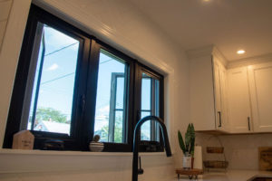 custom windows installed in kitchen